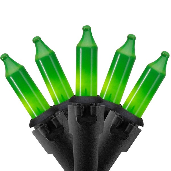 50Count Opaque Green Mini Christmas Light Set