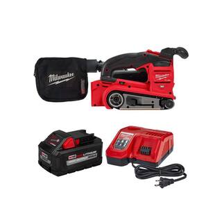 MW M18 FUEL 18-Volt Lithium-Ion Cordless Belt Sander with 8.0 Ah Starter Kit 2832-20-48-59-1880