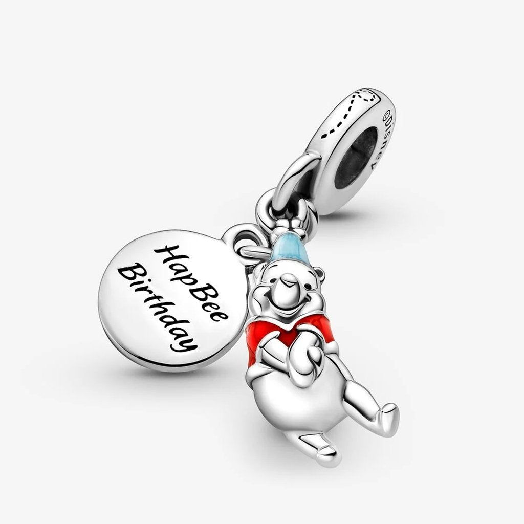 PANDORA  Disney Winnie the Pooh Birthday Dangle Charm