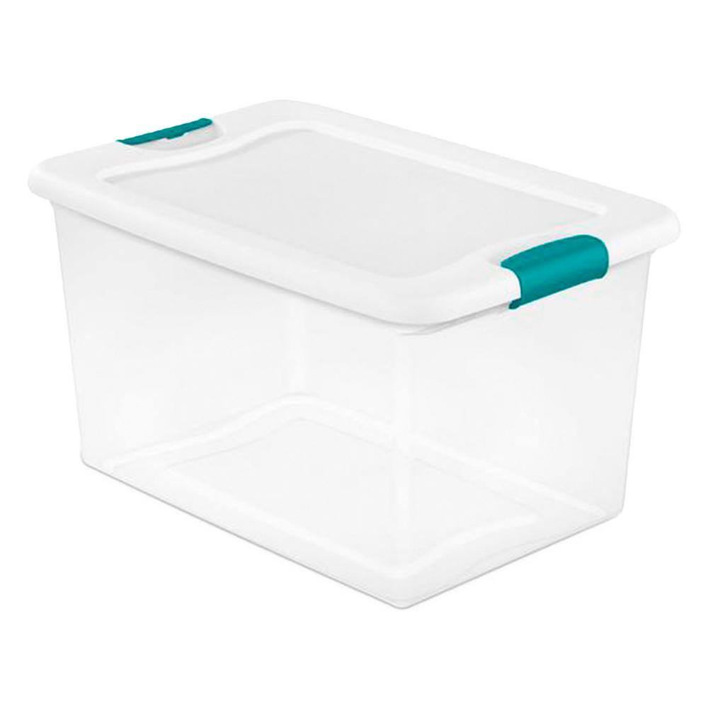 Sterilite 64 Quart Clear Plastic Storage Boxes Bins Totes wLatches (6 Pack) 6 x 14978006