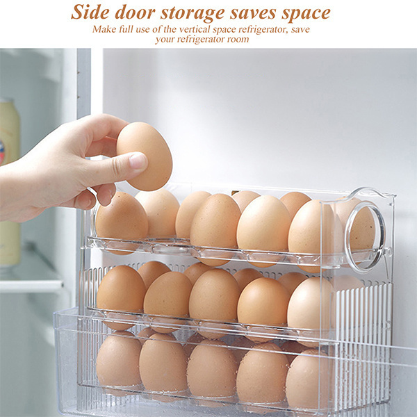 3-Layer Flip Fridge Egg Tray Container