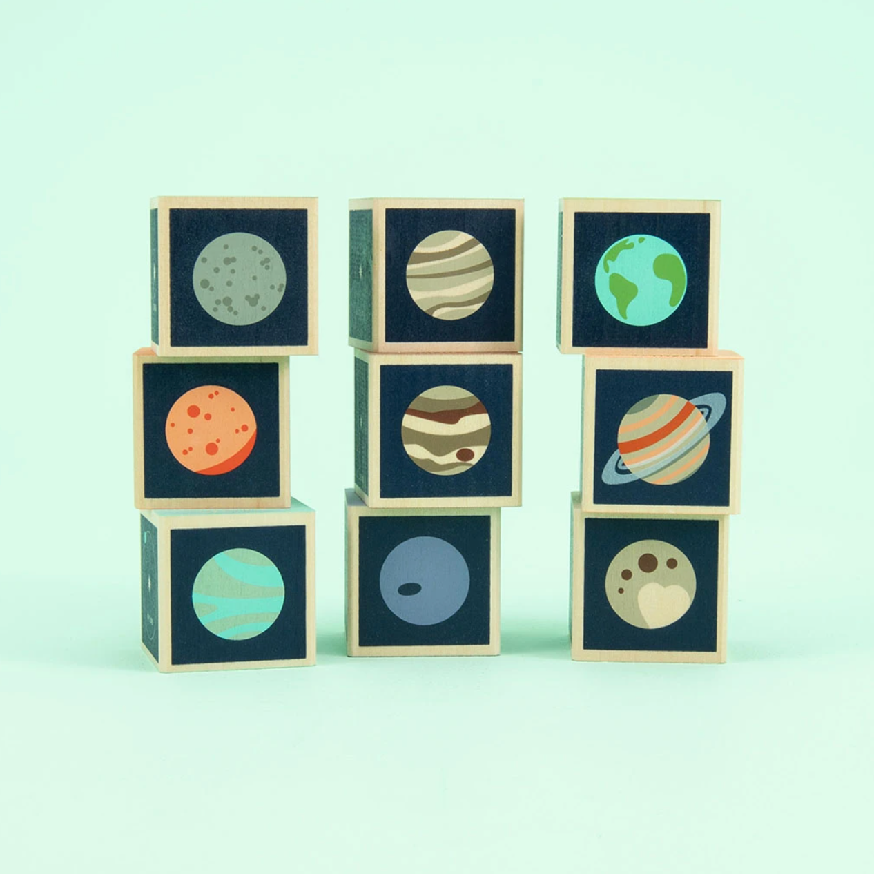 Planet Wooden Blocks by Uncle Goose