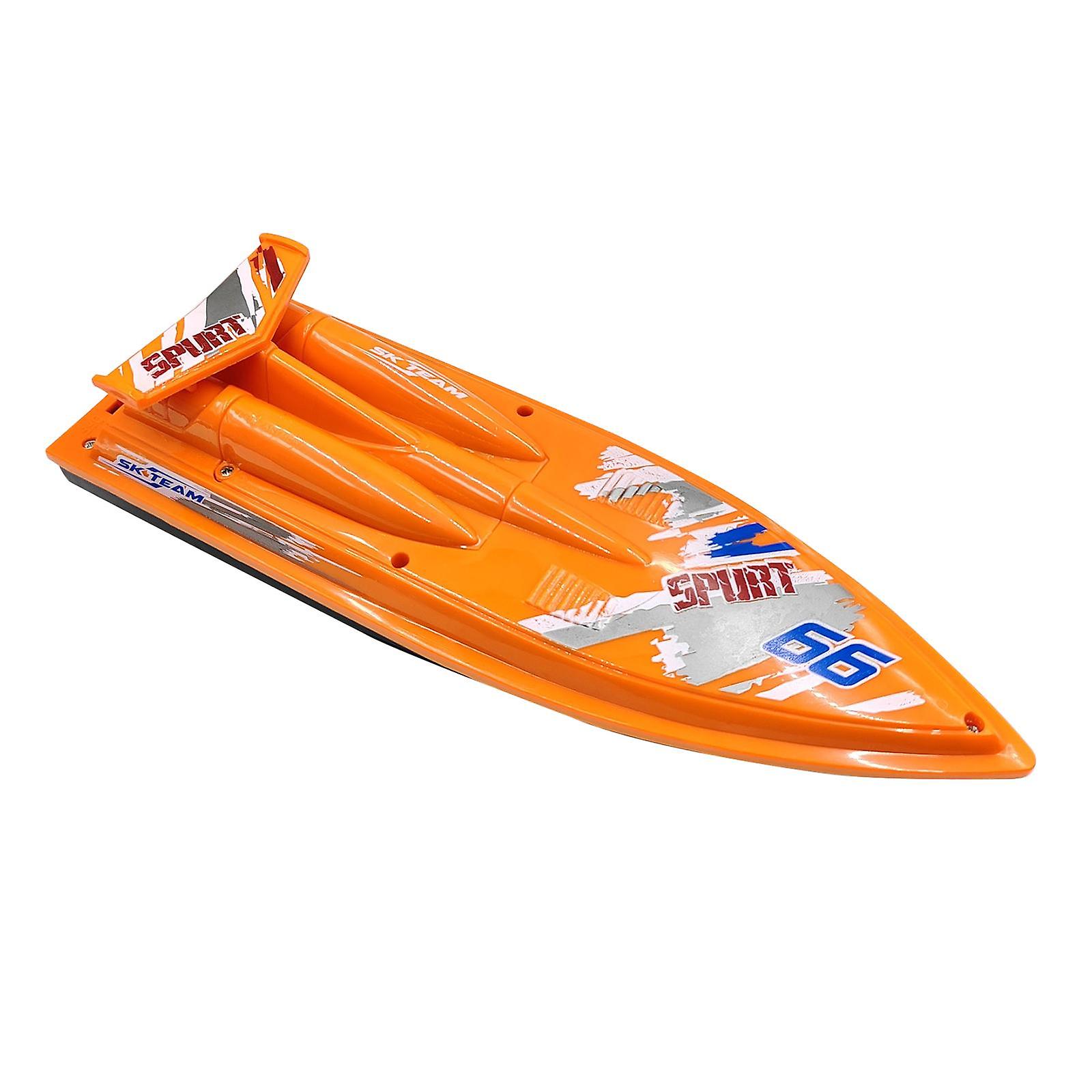 Speed Boat Summer Outdoor Water Playing Floating Boat Bath Toy For Preschool Orange