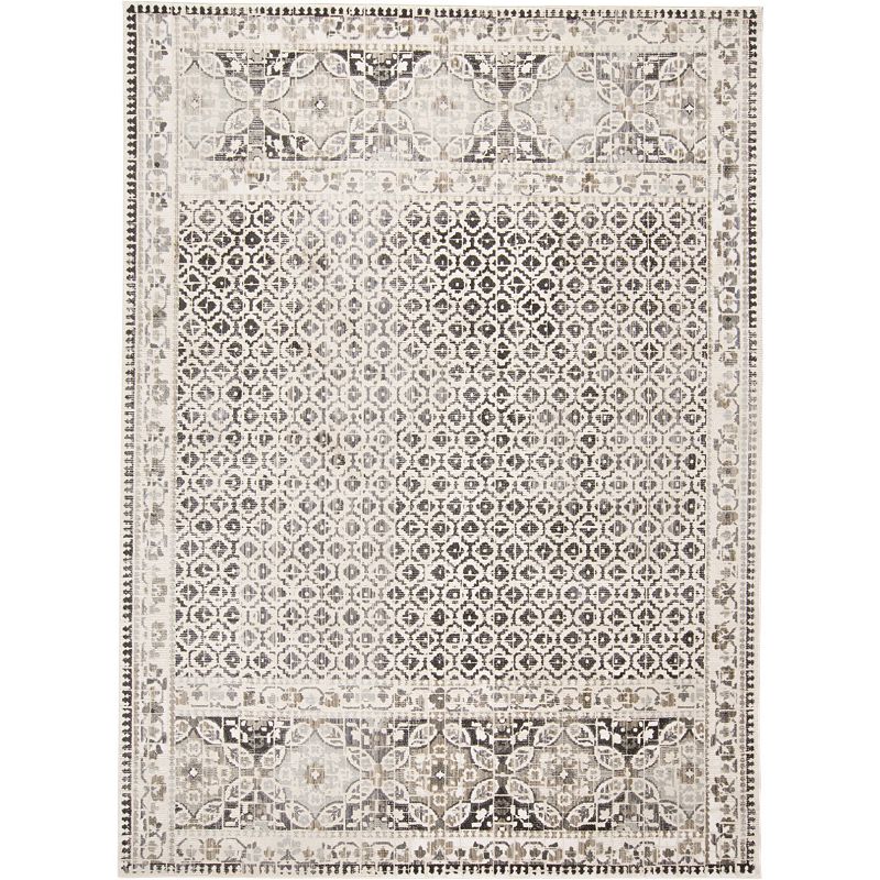 Weave and Wander Kiba Beige Ornamental Area Rug