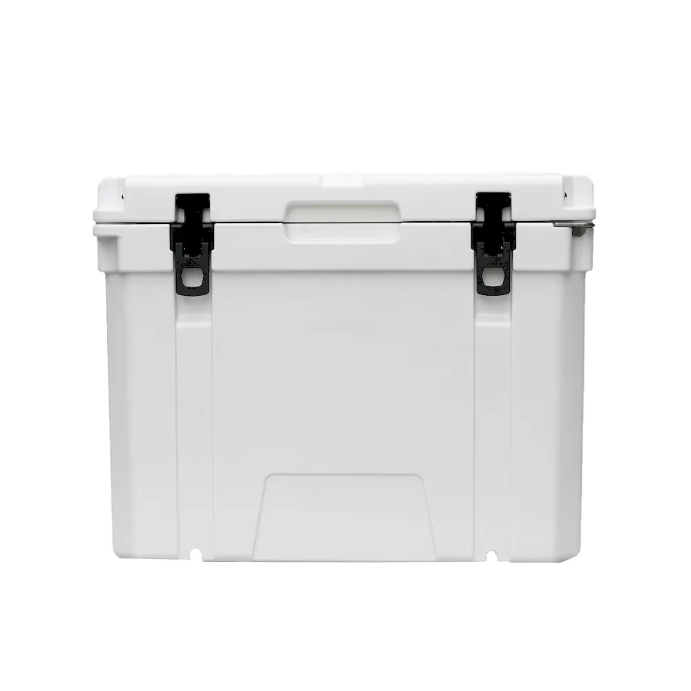 Portable 55qt large Wheeled Rotomolded Coolers ice box with Bottle Openers