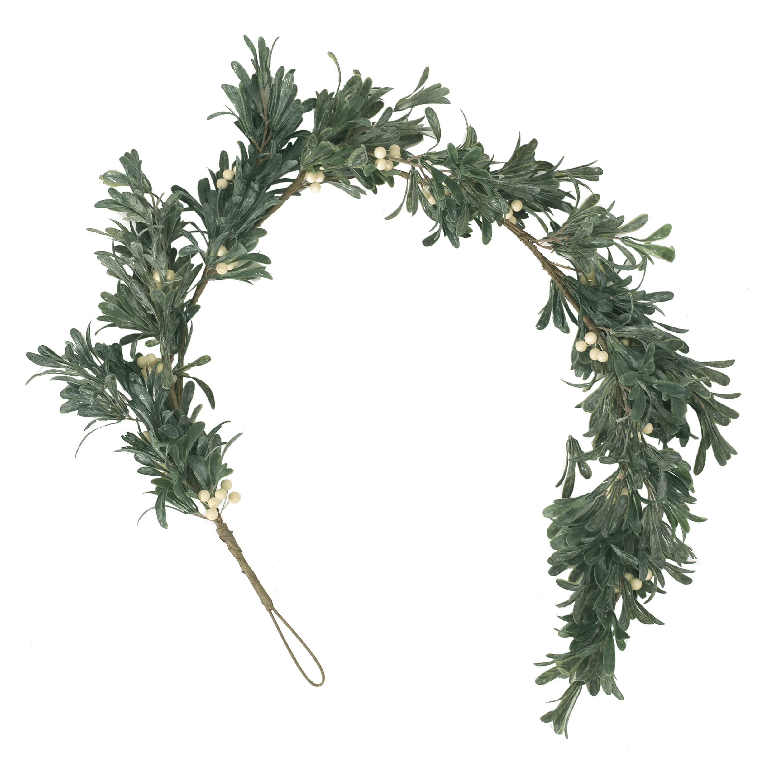 Mina 4.5-foot Snowberry Artificial Garland, Green and White