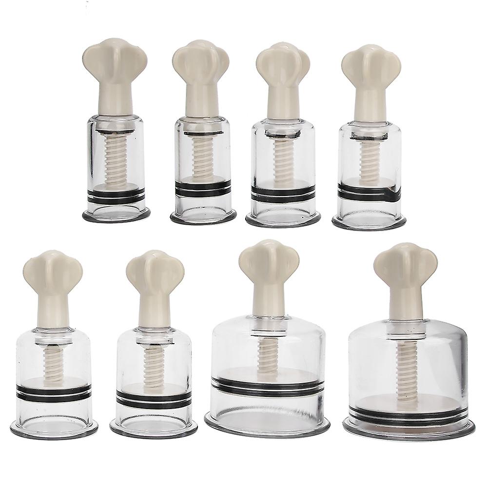 8pcs Hand Twisting Rotational Acupunture Vacuum Cupping Set Massage Cupping Cup