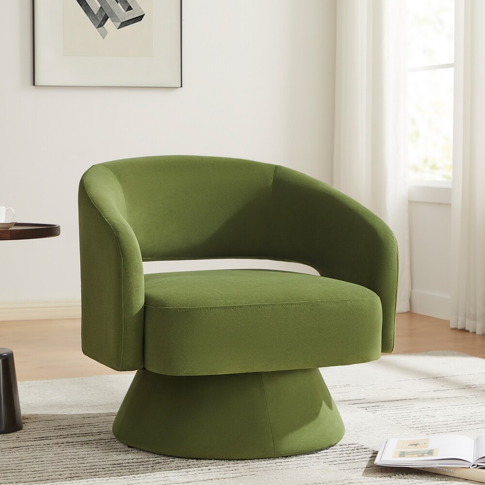 Jamie Swivel Fabric Accent Chair