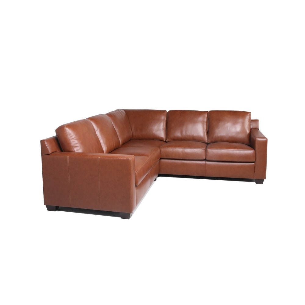 Strick   Bolton Hansen Chestnut Brown 2 piece Sectional   95\