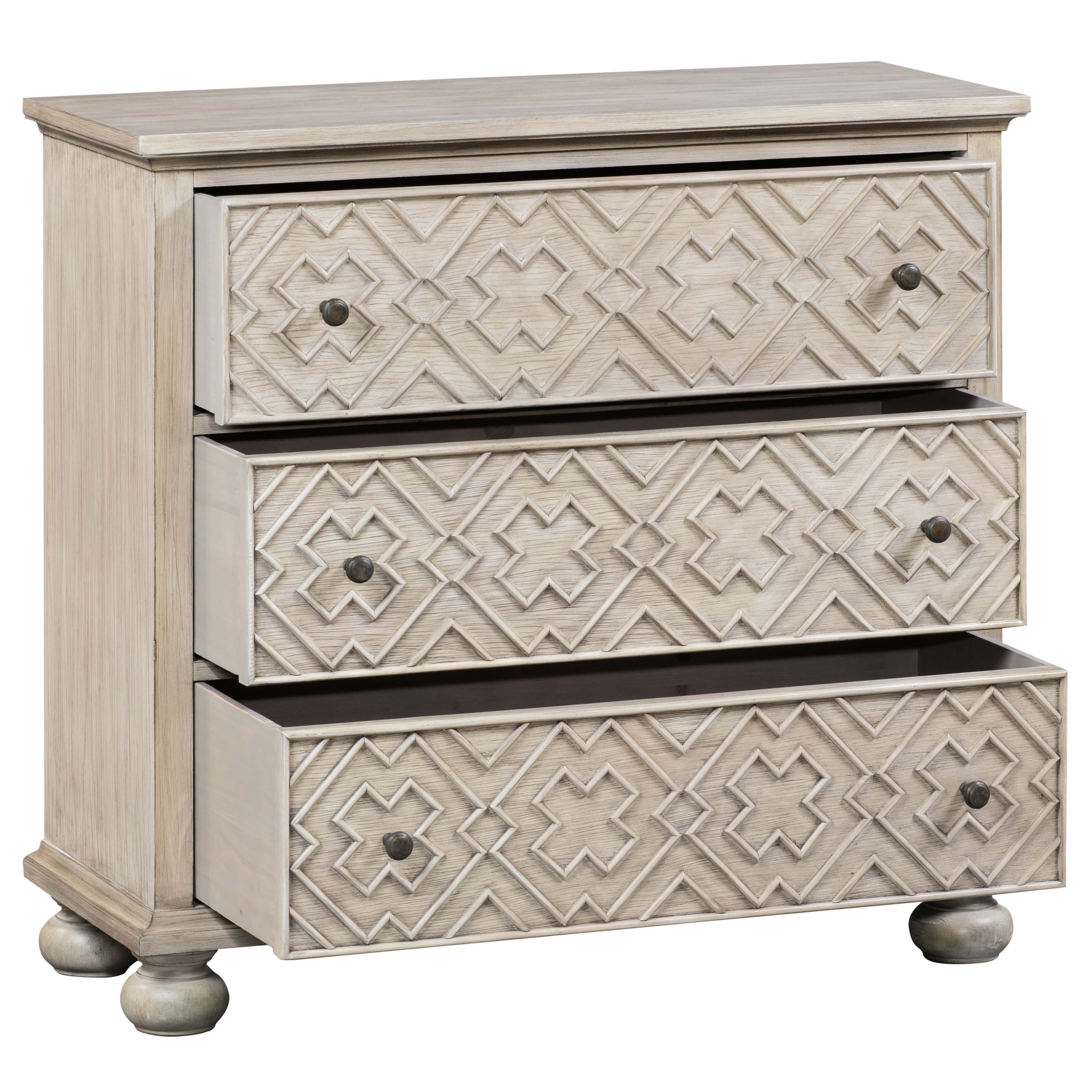 Hawthorne Estate 3 Drawer Fretwork Pattern Chest