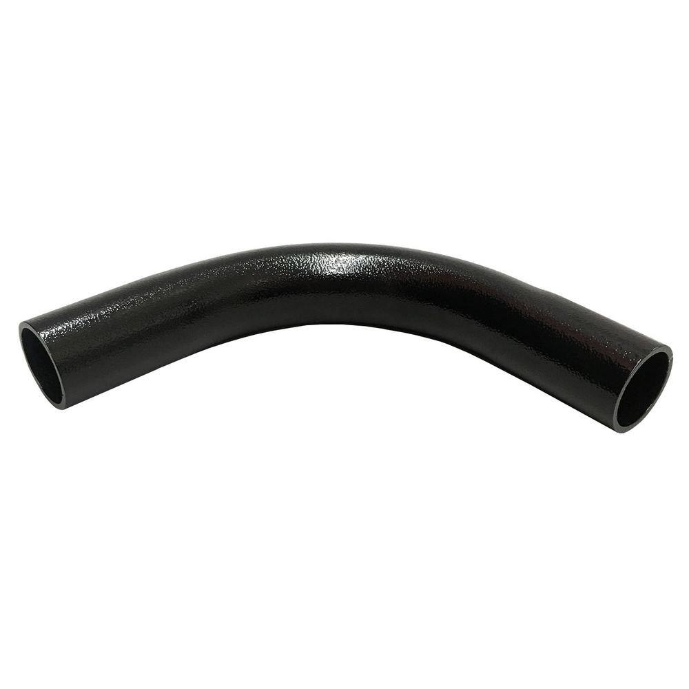 EZ Handrail Textured Black Aluminum 90 Degree Radius Hand Rail Elbow EZA585-HB