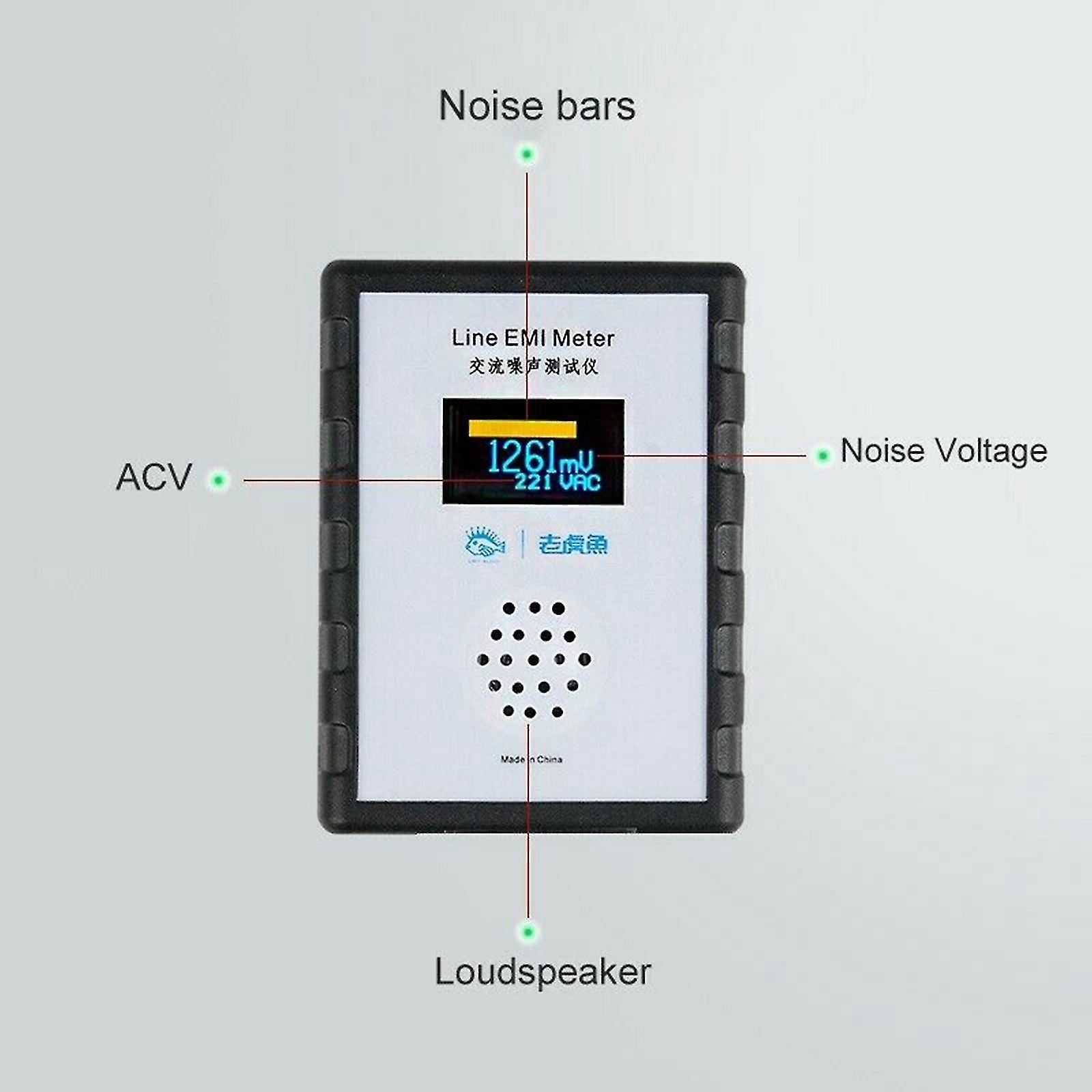 50/60hz 10khz-10mhz Line Emi Meter Mains Noise Analyzer Emi Measuring Device Oled Os12 Sound Level Meters Ac 85vac - 250vac