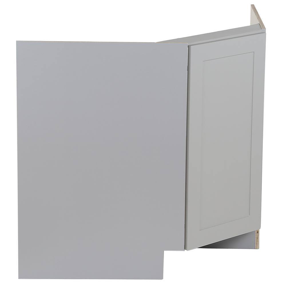 Hampton Bay Cambridge Gray Shaker Ready to Assemble Corner Sink Base Cabinet (36 in. W x 24.5 in. D x 34.5 in. H) CA3635C-KG