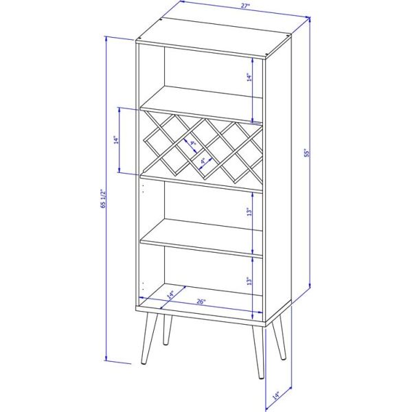 Utopia China Cabinet in Off White and Maple Cream