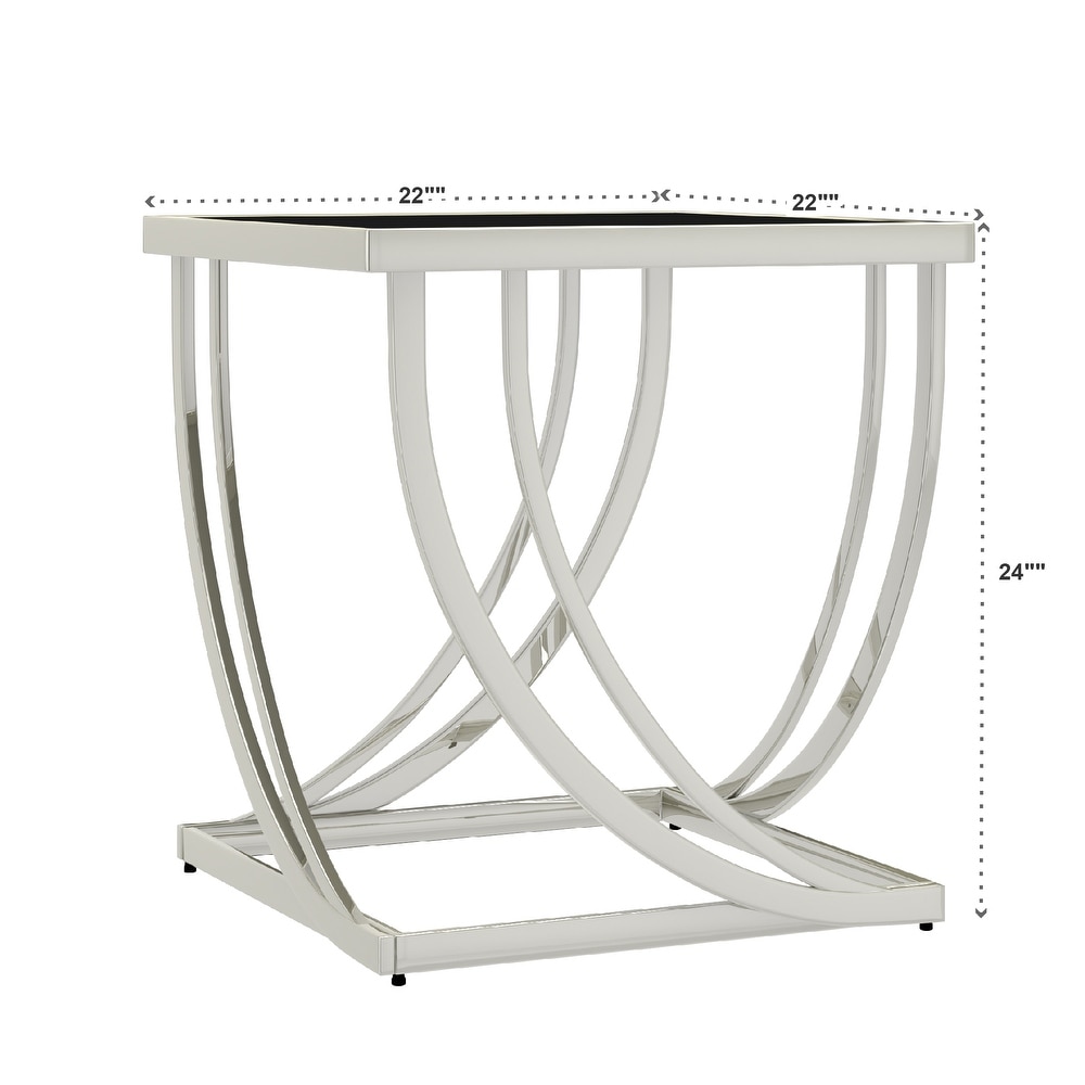 Anson Steel Arch Curved Sculptural Modern End Table by iNSPIRE Q Bold