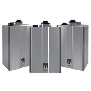 Rinnai Super High Efficiency Plus 11 GPM Residential 199000 BTU Natural Gas Interior Tankless Water Heater (3-Pack) RU199iN-3Pack