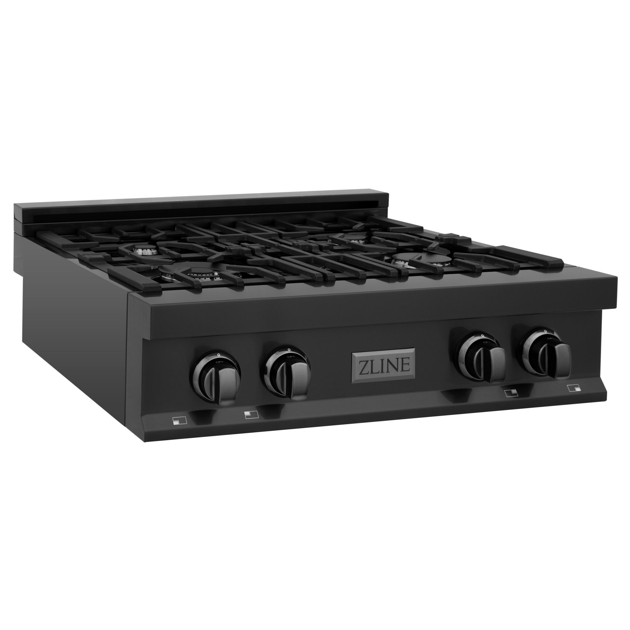 ZLINE Porcelain Gas Stovetop in Black Stainless with Gas Burners