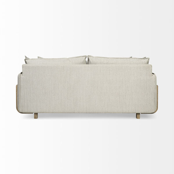 Roy I Frost Gray Upholstered Three Seater Sofa