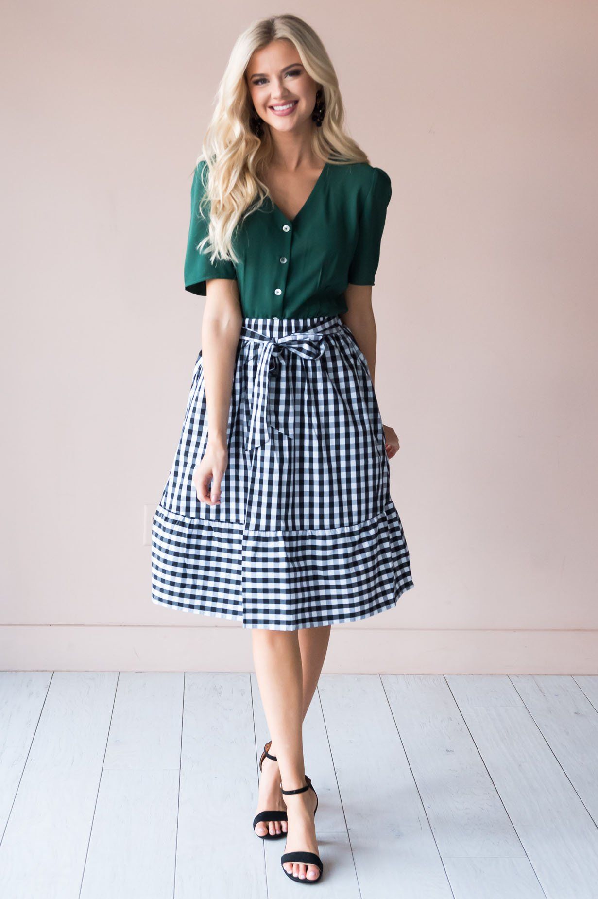 Girls Day Out Gingham skirt