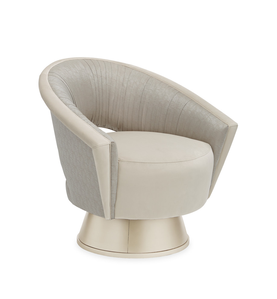 A Com Pleat Turn Around Chair   Transitional   Armchairs And Accent Chairs   by Caracole  Houzz