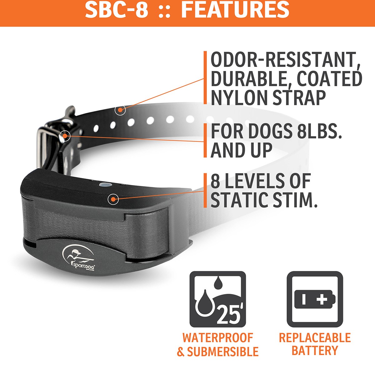 SportDOG NoBark SBC-8 Bark Collar