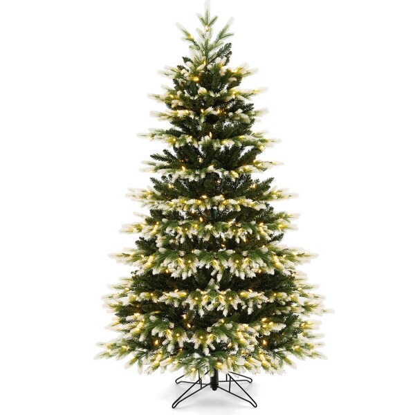 Hinged Christmas Tree with 350 LED Lights Remote Control