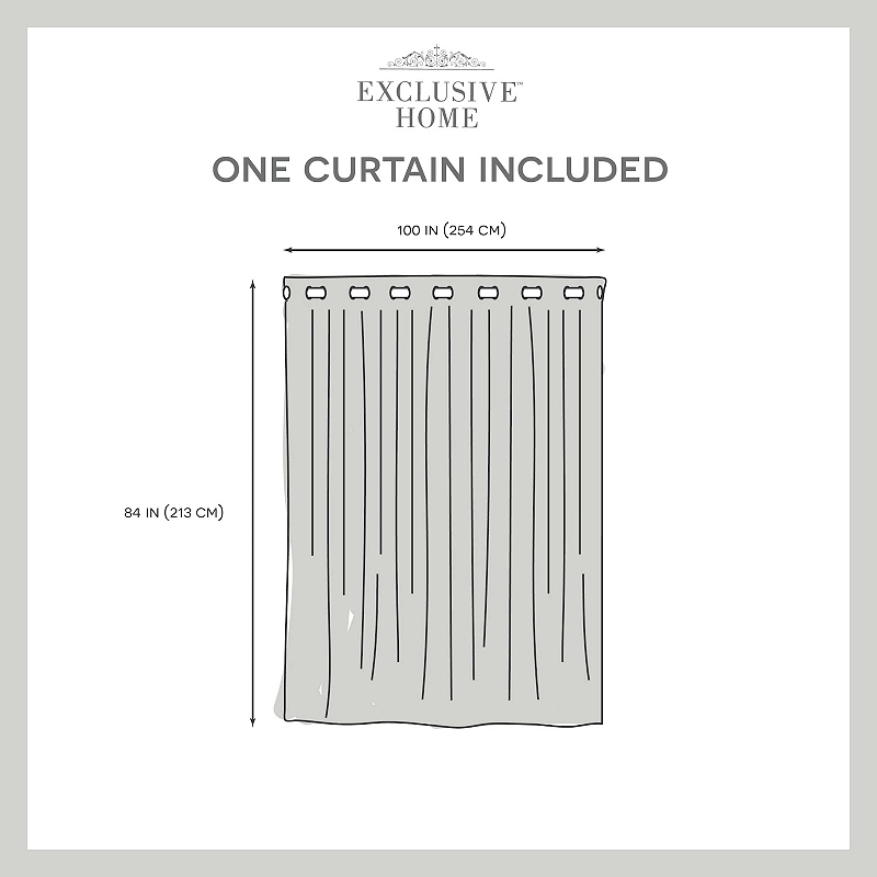 Exclusive Home Curtains Burke Patio Grommet Top 1-panel Window Curtain