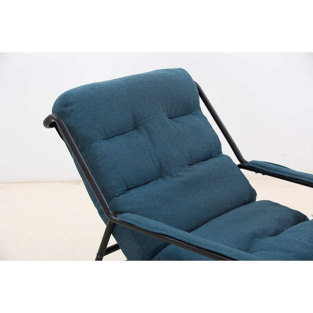 Lounge Recliner Chair  Leisure chair with Metal Legs and Moveable Cushion