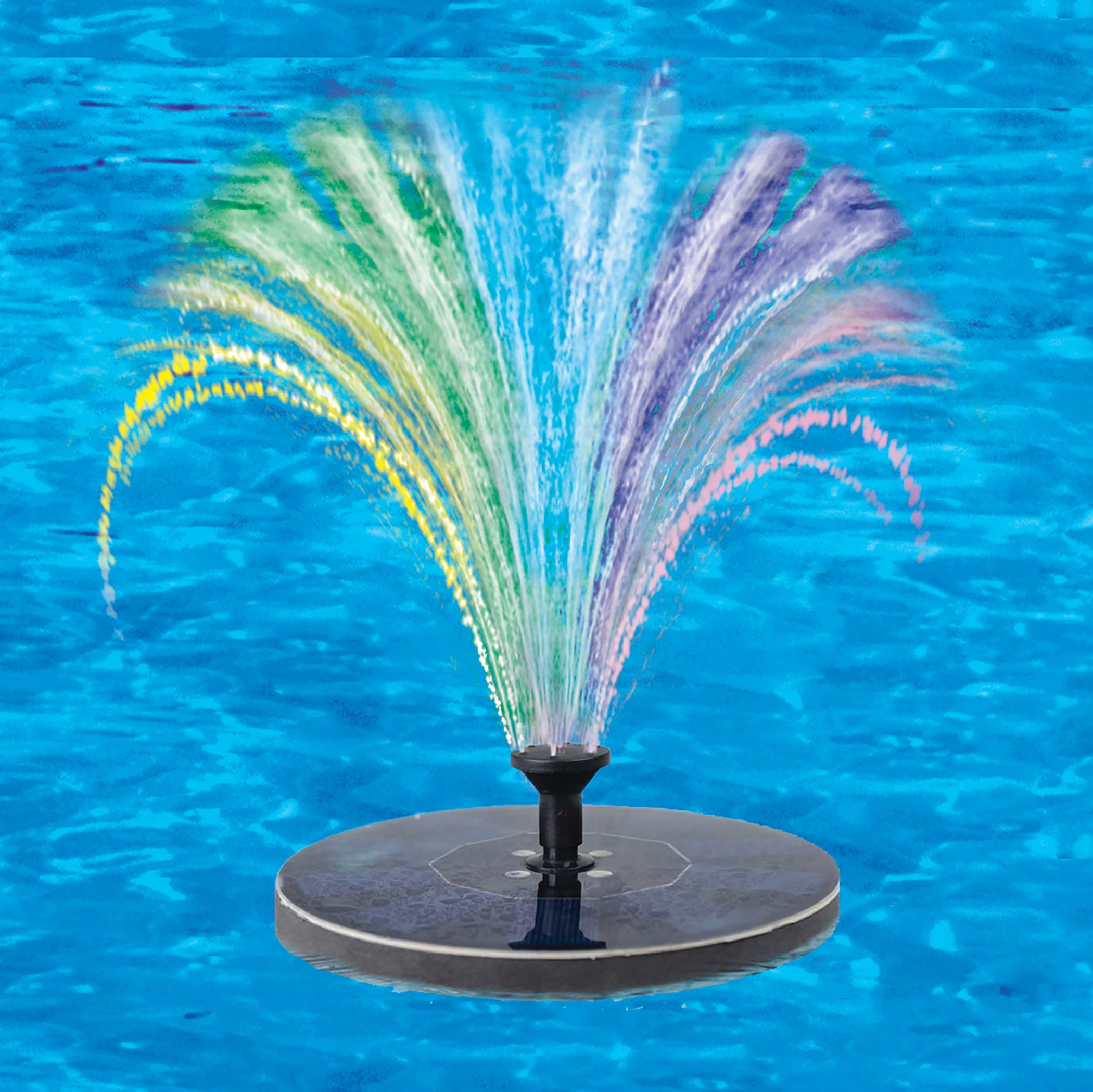 Solar Power Lighted Color-Changing Water Fountain