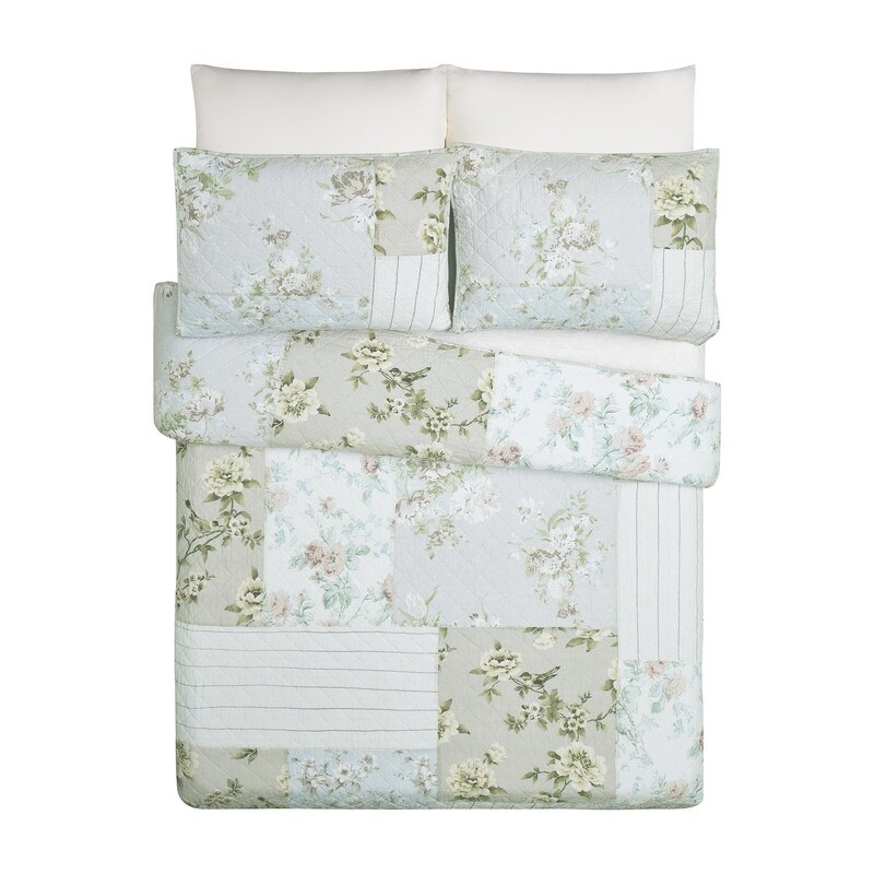 Claire Patchwork Floral Quilt Set