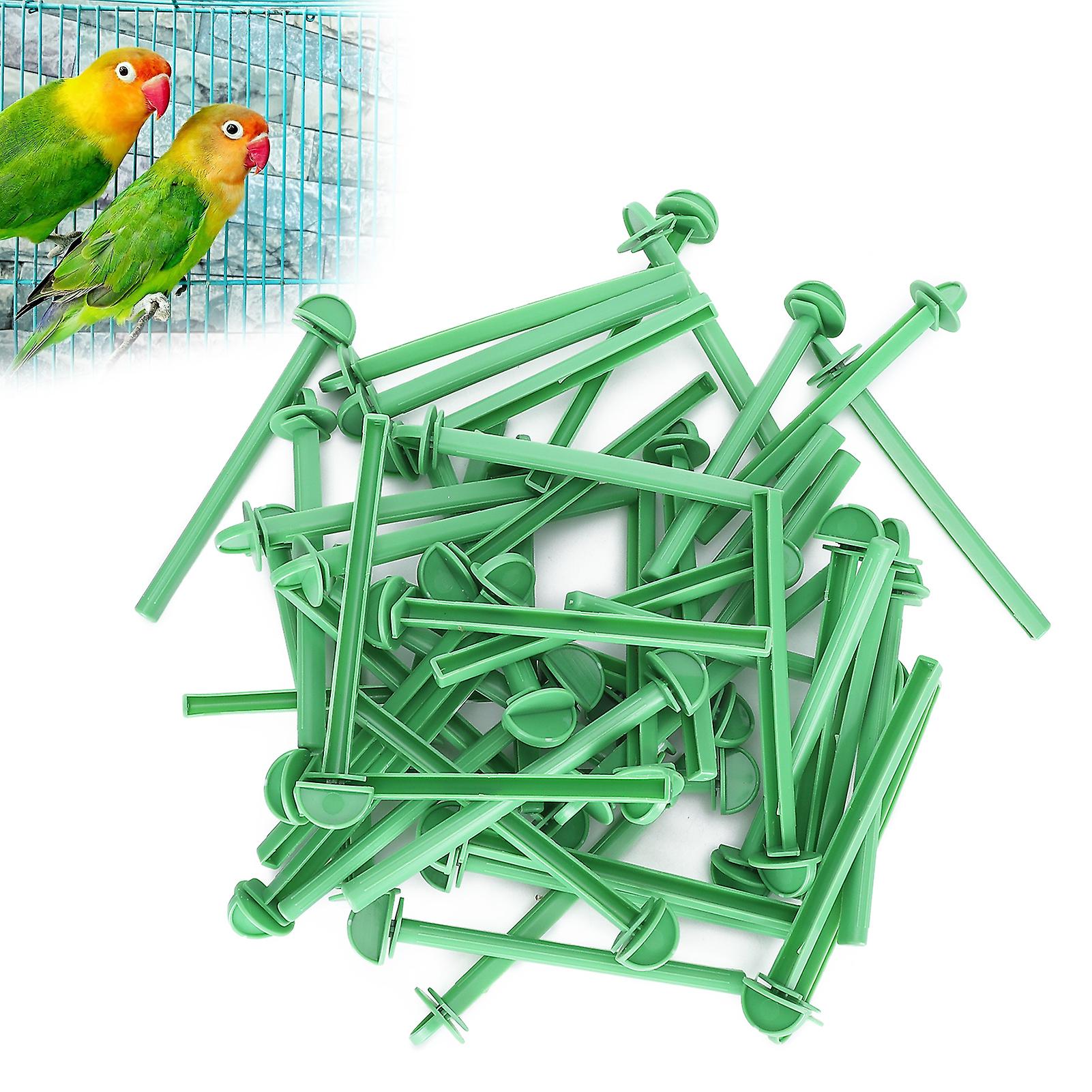 50pcs Plastic Bird Cage Standing Stick Parrots Parakeet Standing Bar Cage Accessory