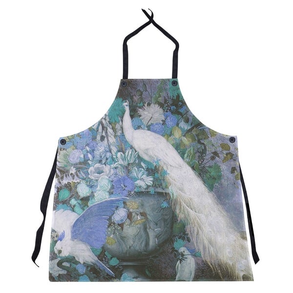 White Peacock Apron - 27 x 30