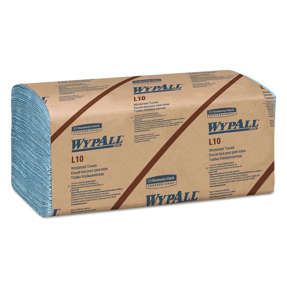 WYPALL L10 Windshield Wipers Banded 2-Ply 9.3 in. x 10.25 in. 140Pack 16 PacksCarton KCC05120