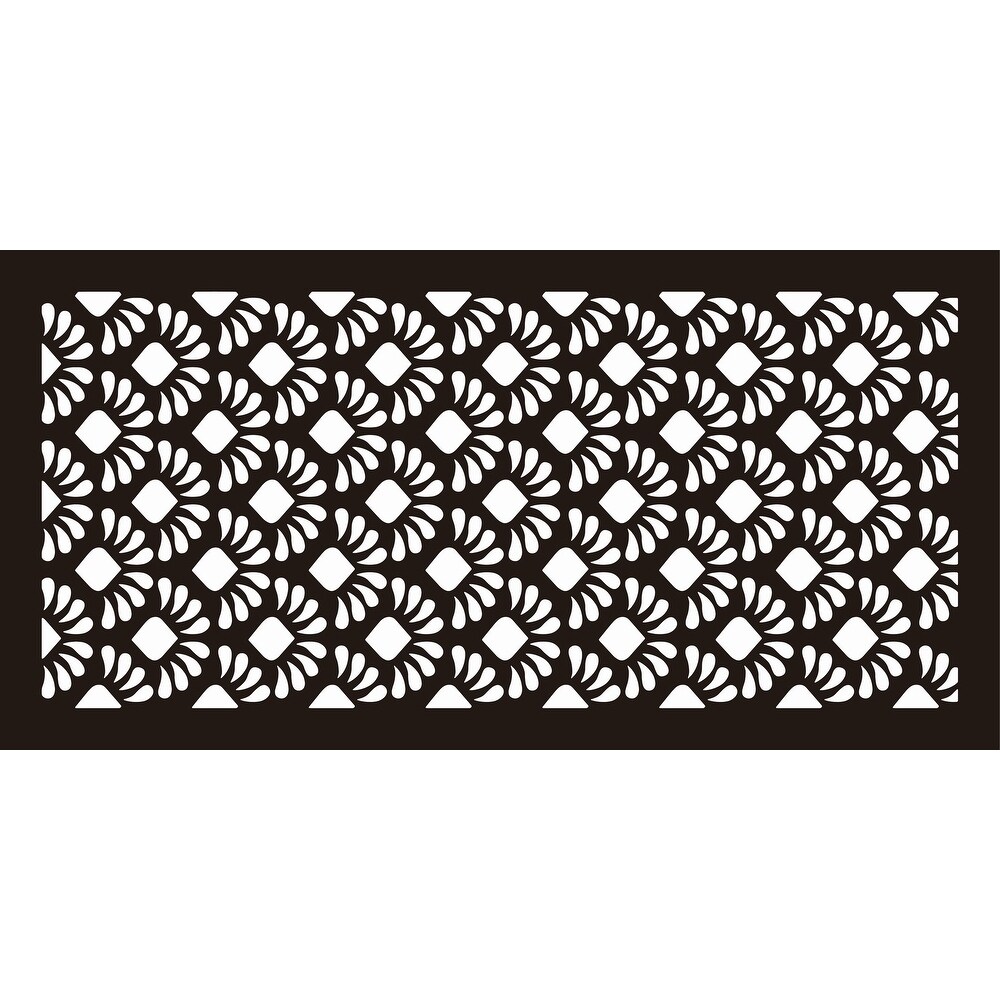 HighlandHome Laser Cut Metal Privacy Fence Screen  24\