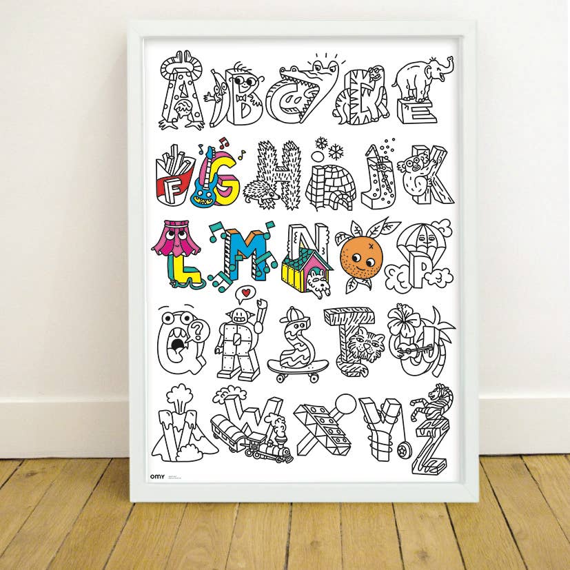 Giant Coloring Poster - ABC by OMY