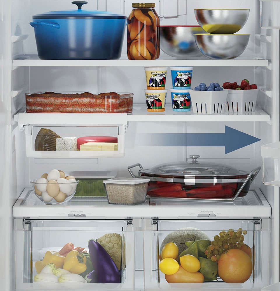 GE ENERGY STAR 24.8 Cu. Ft. Fingerprint Resistant Stainless Steel Bottom Freezer Refrigerator