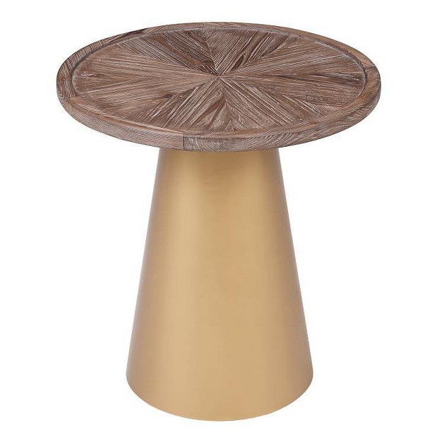 Patrick Corner Accent Table Coffee Brushed Boraam