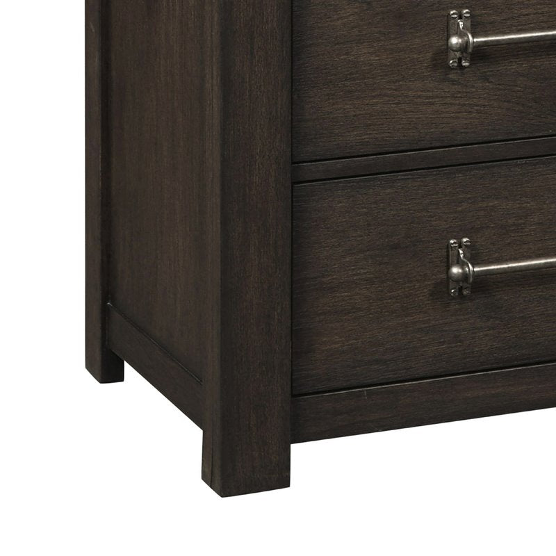 Five Drawer Dark Oak Chest