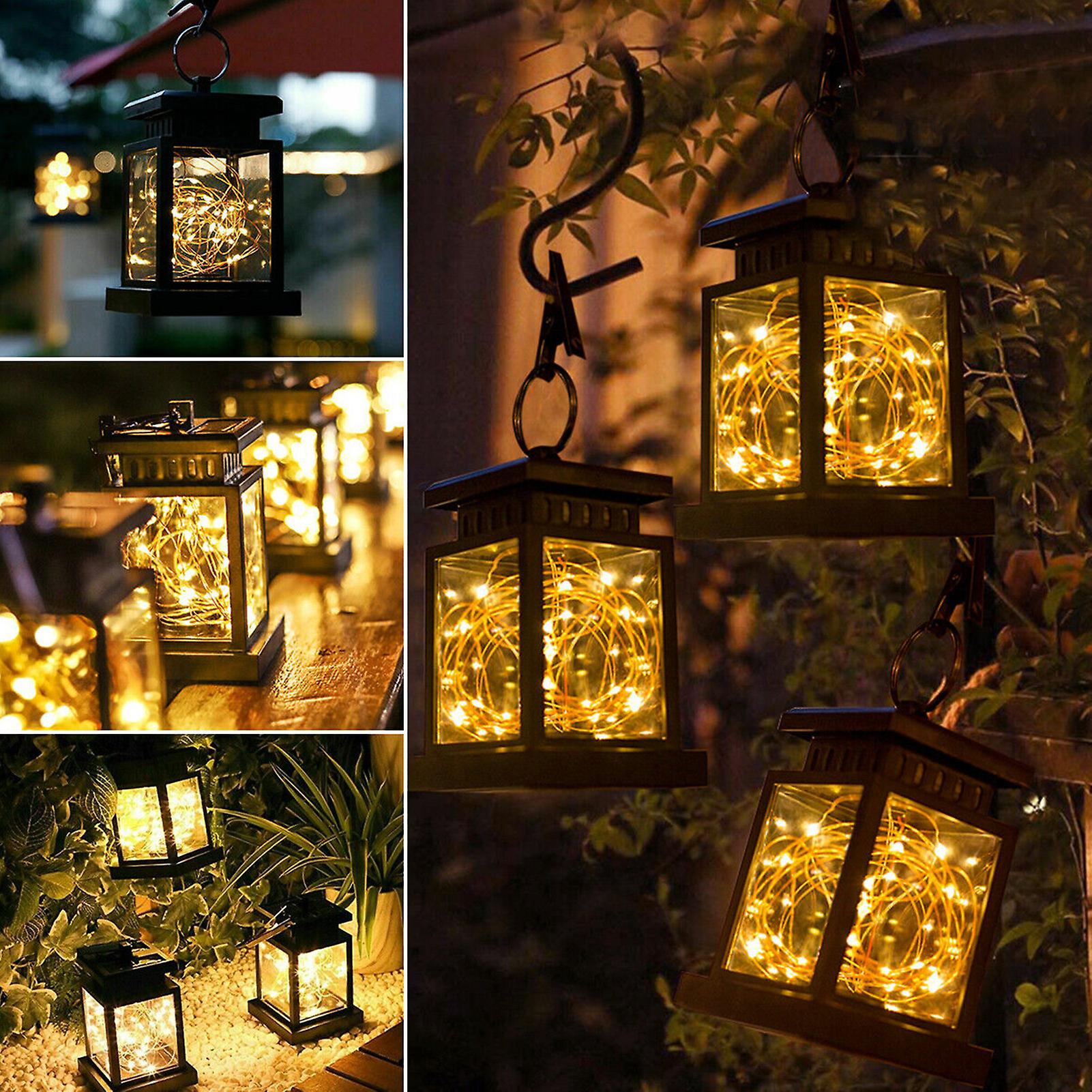 Solar Retro Classic Decorative Lamp Outdoor Waterproof Leds Hanging Light For Garden/yard/pathway Decoration No.235445