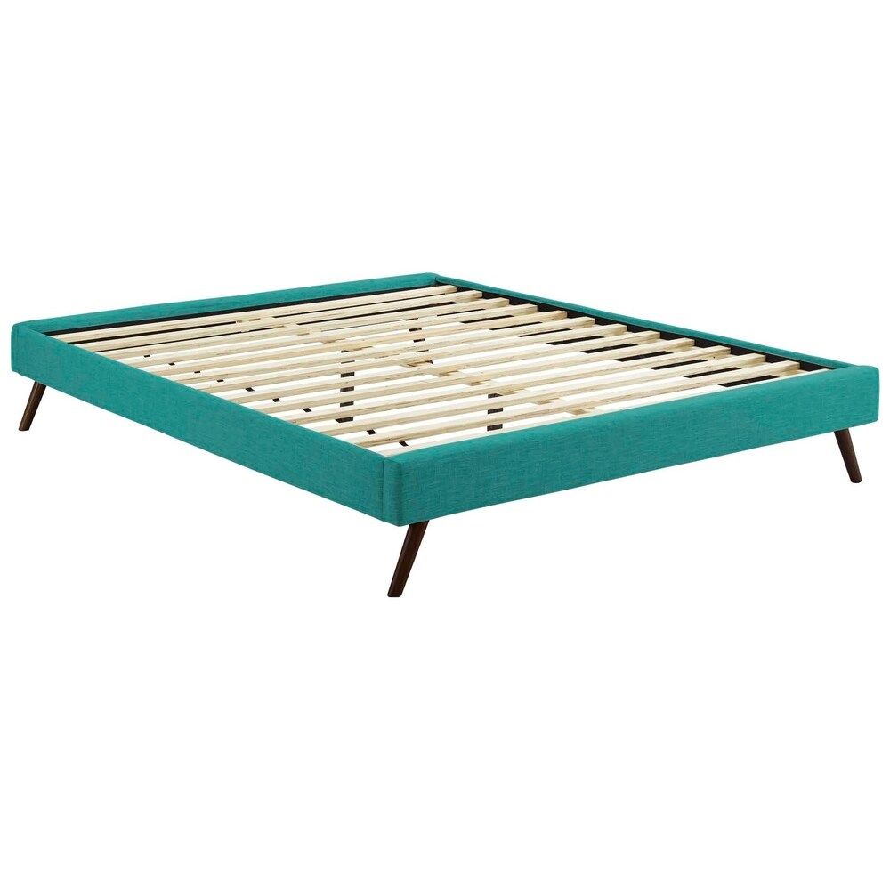 Loryn Upholstered Full Platform Bed Frame With Wood Slat Support