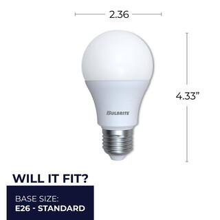 Bulbrite 60-Watt Equivalent A19 Dusk to Dawn E26 LED Light Bulb 3000K in Frost Finish (4-Pack) 862791