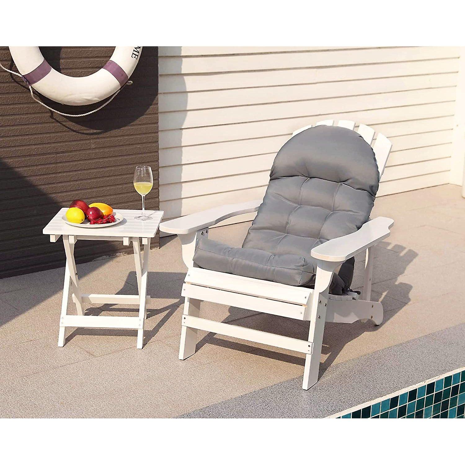 Cosnuosa Rocking Chair Cushion High Back Adirondack Chair Cushion Waterproof Patio Cushions For Outdoor Furniture Light Gray