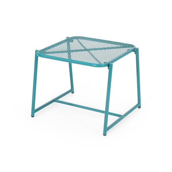 Bucknell Outdoor Iron Metal Mesh Side Table by Christopher Knight Home