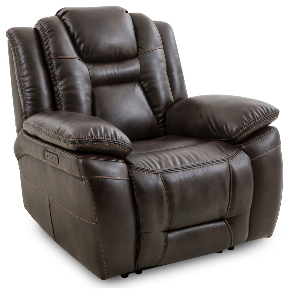 Oportuna Power Recliner   Transitional   Recliner Chairs   by Steve Silver  Houzz