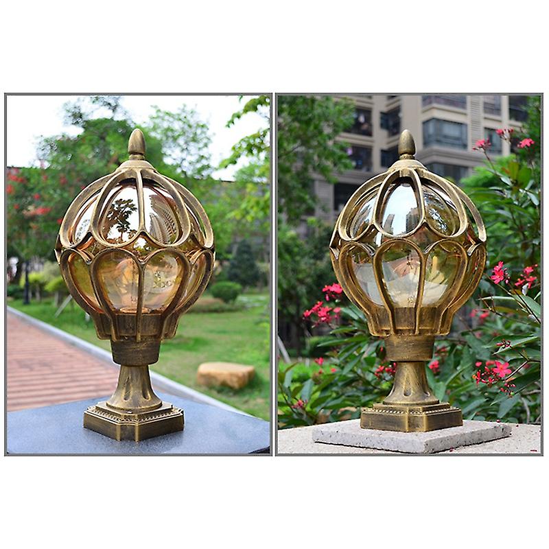 1pcs Outdoor Pillar Lamp Globe Glass Shade Door Post Lamp Waterproof Antique Lighting Rainproof Pil