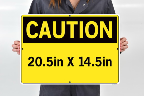 Vestil  SI C 57 E AC 130 sign caution 57 20.5x14.5...