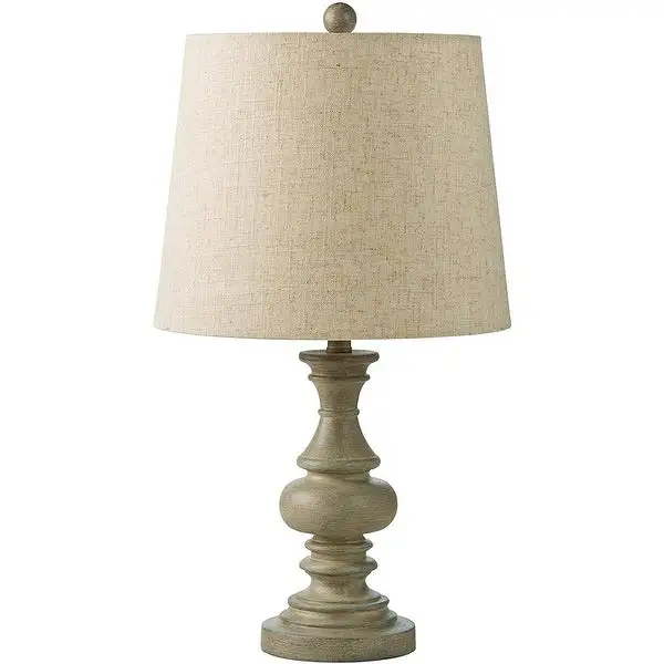 Adesso Distressed Gray Vintage Farmhouse Table Lamp