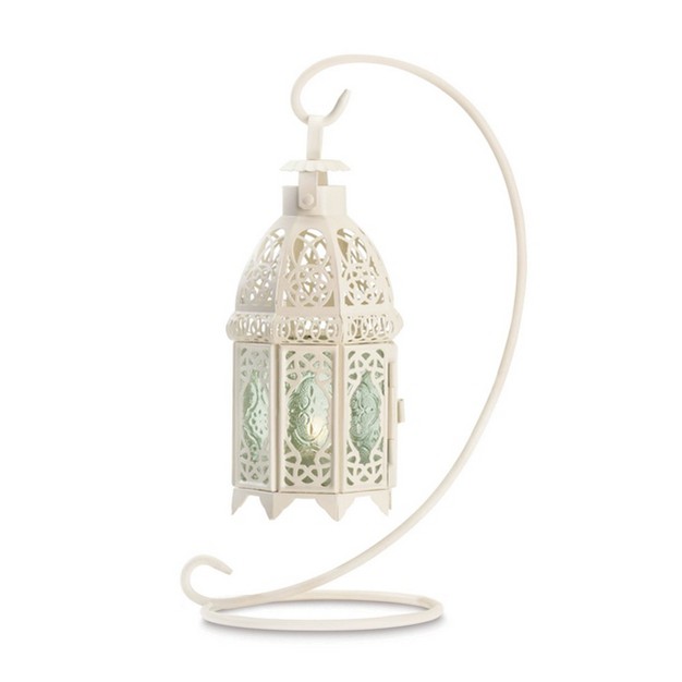 Metal Fancy Outdoor Lantern With Stand White Zingz amp Thingz