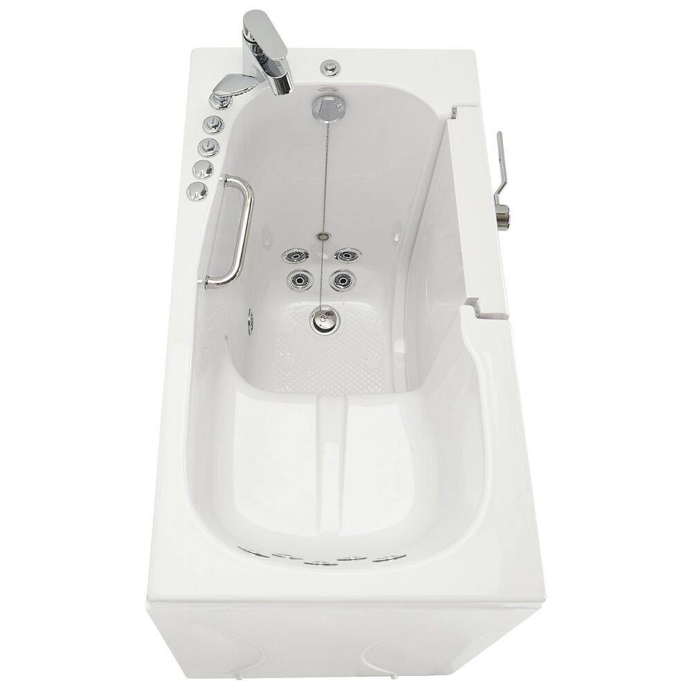 Ella Mobile 45 in. x 26 in. Walk-In Whirlpool  Air Bath Bathtub in White Outward DoorDigitalHeated SeatFast Fill  Drain OA2645DH-HB-R-D