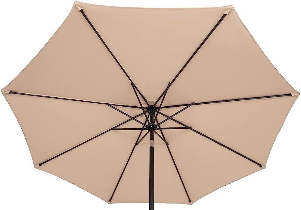 YELROL 9 ft Patio Umbrella  Umbrella Outdoor Patio  Market Table Umbrella  Central Umbrella Folding Sunshade